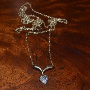 1K yellow gold Heart Pendant Necklace